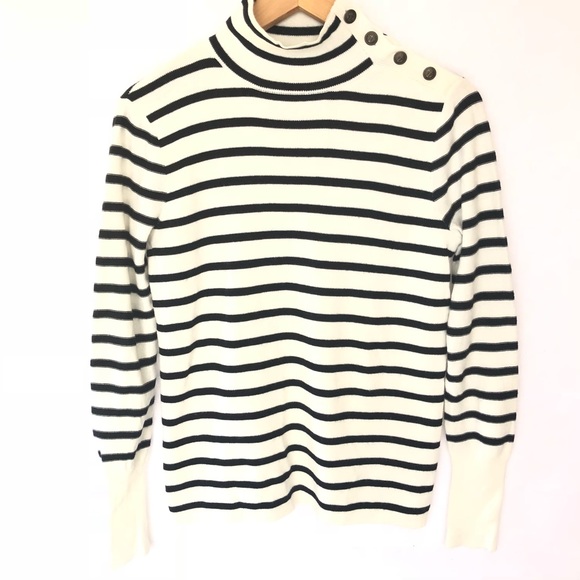 J. Crew Factory Sweaters - NWOT J. CrewFactory Striped Mock Neck Sweater S